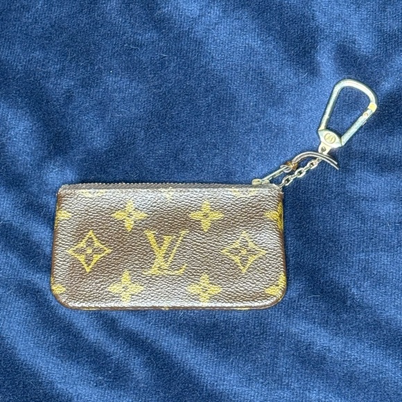 Louis Vuitton Brown and Gold Monogram Coin Purse Key Holder - Picture 1 of 3